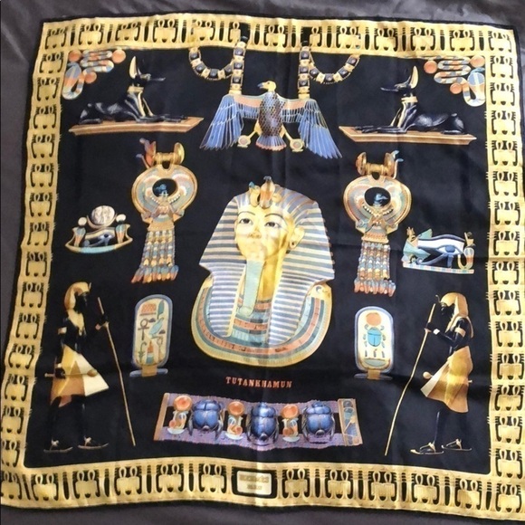RARE Tutankhamun Hermes silk scarf - Picture 1 of 5